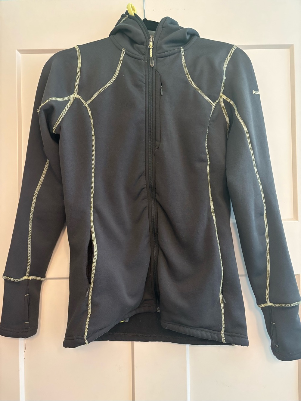 Avalanche women’s Grey Jacket with Lime Contrast Stitching